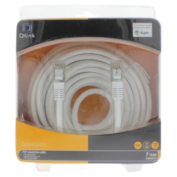 Q-Link FTP aansluitsnoer RJ45 10 meter KPN keur