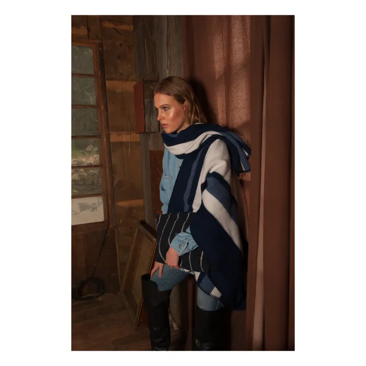 La Méricaine Cape Poncas Laine Recyclée | Bleu marine