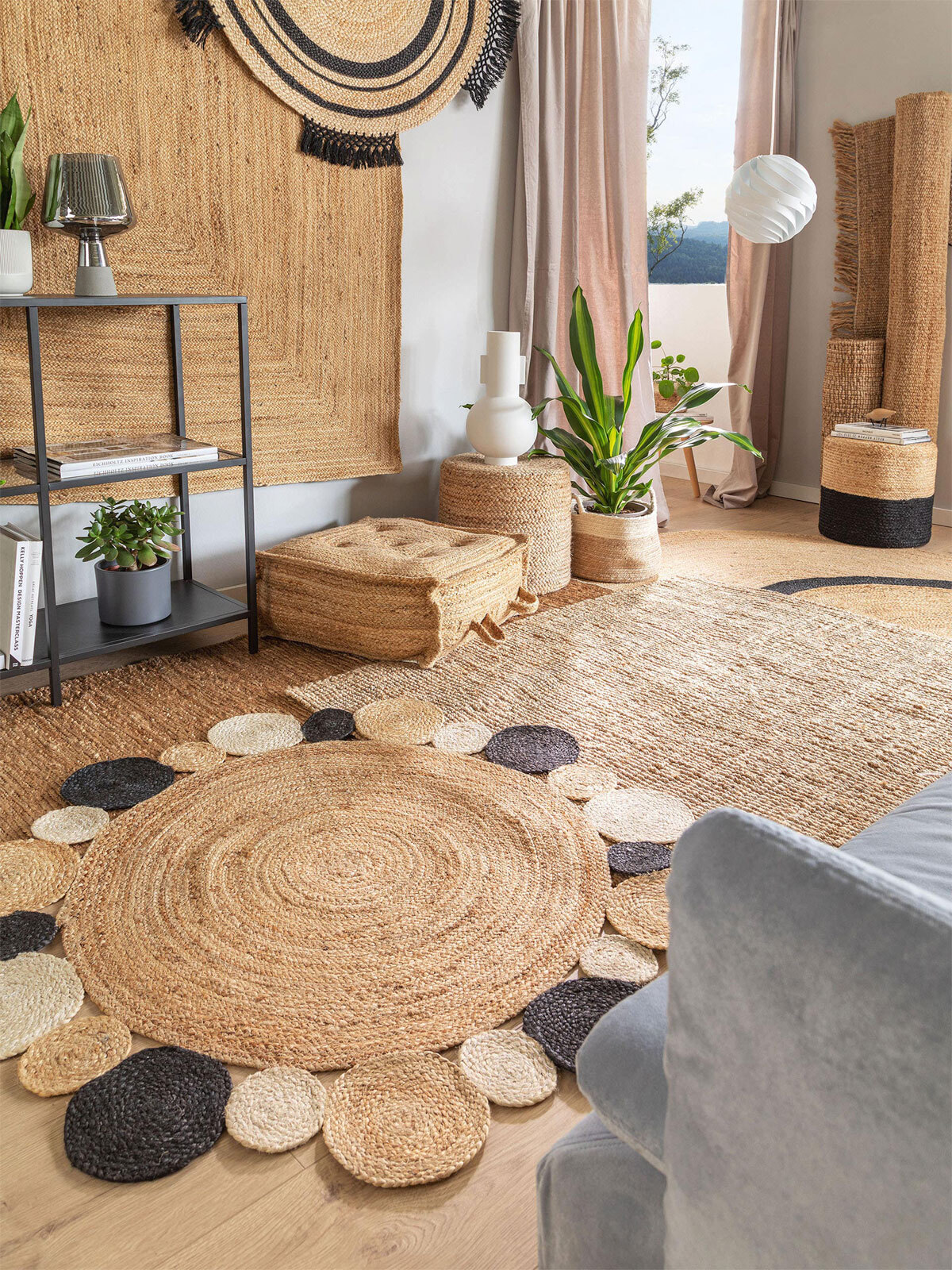 benuta pure Jute-Teppich COSMO 140 x 200 cm hellbraun
