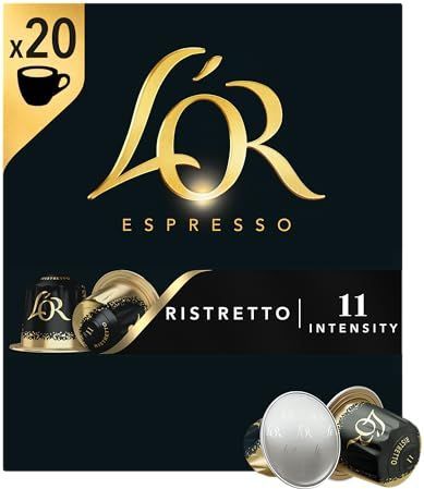 LOR Espresso Ristretto coffee pods x20 Intensity 11 (Pack of 1, total 20 capsules)