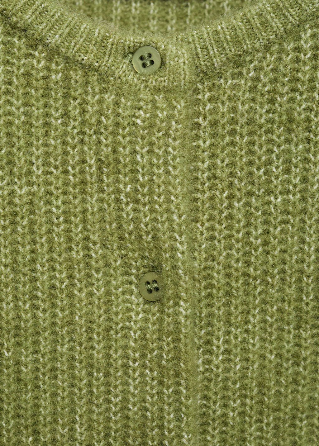Mango Kids vest groen grof gebreid