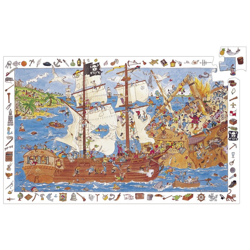 Puzzle observation - Les pirates - 100 pièces