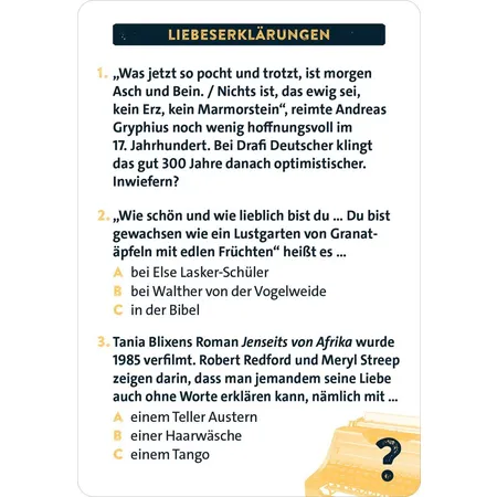 moses. Classic Quiz Literatur