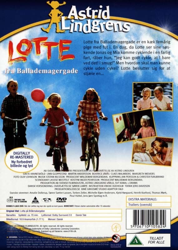 Lotte Fra Ballademagergade / Lotta På Bråkmakargatan - DVD