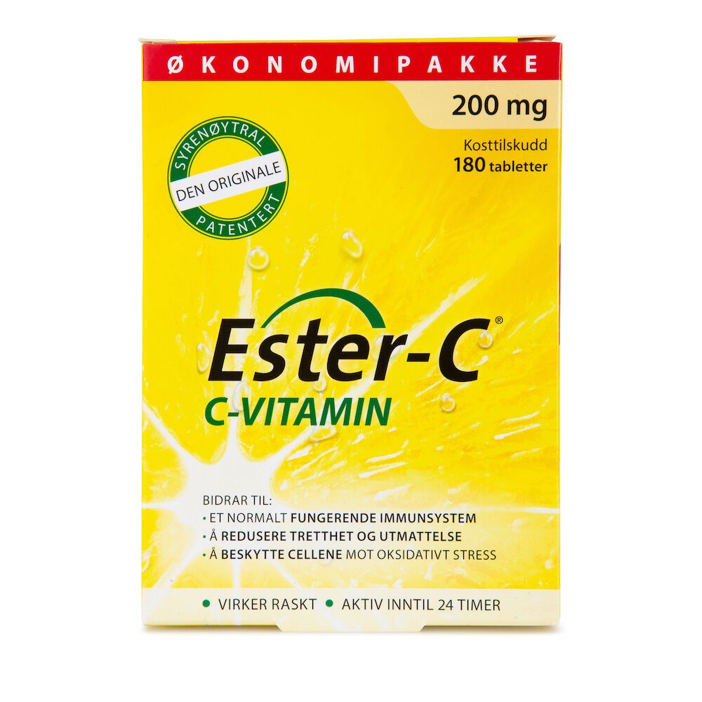 Ester-C 200 mg - 180 tabletter