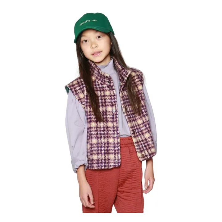 Cos I Said So Gilet Sans Manches Plaid | Violet
