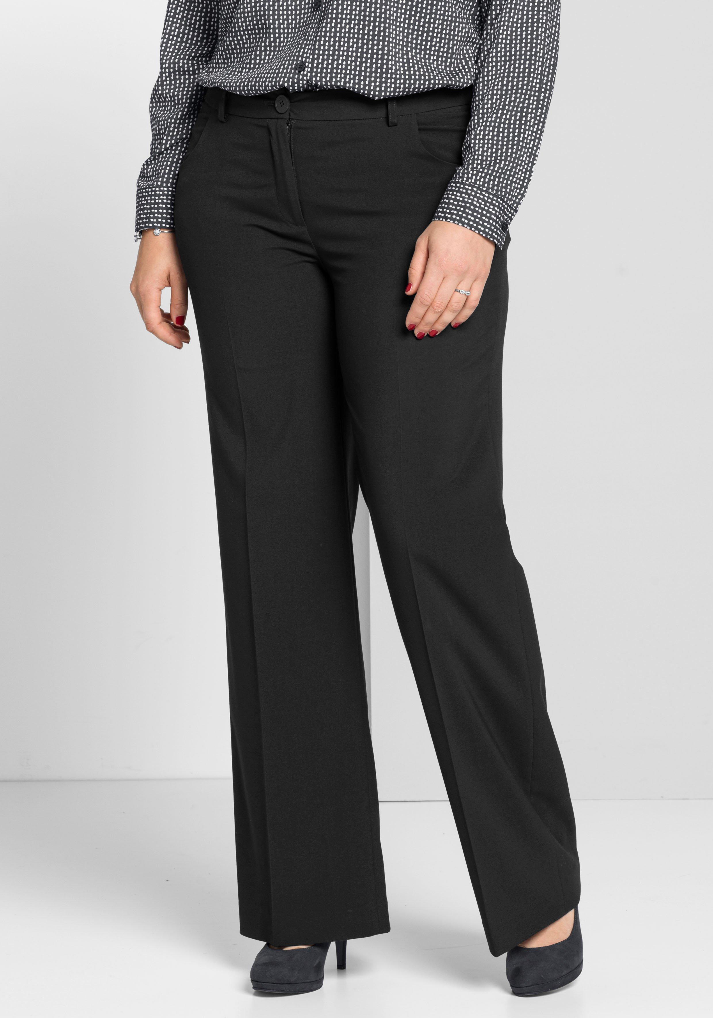 Weite Stretchhose mit Bügelfalte