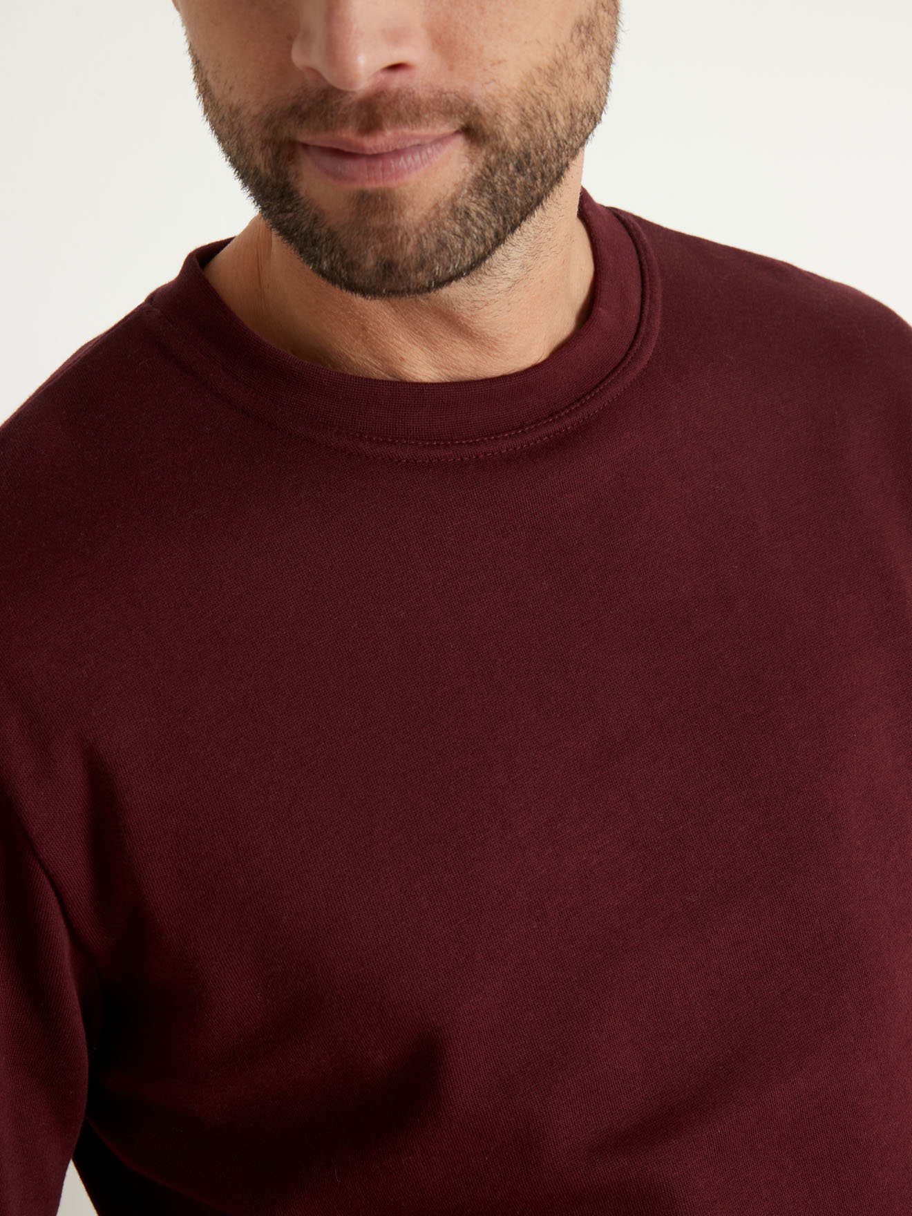 Sweat-shirt encolure ronde molleton