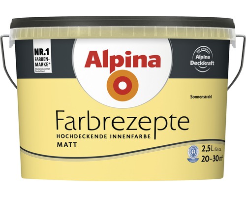 Alpina muurverf kleur recepten zonnestraal 2,5 l