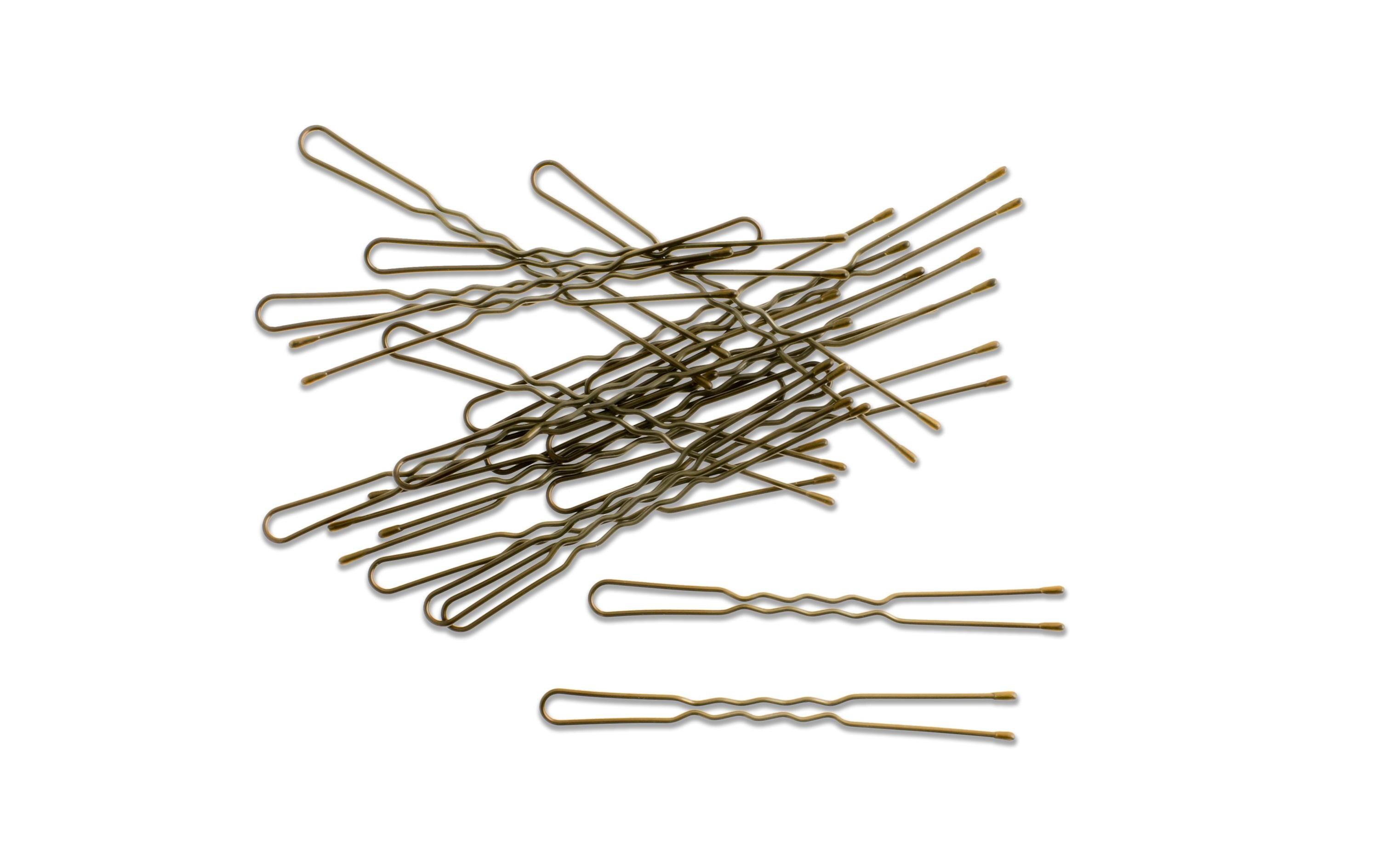 Haarnadel 6 cm 20 Stück, gewellt, BraunHaaraccessoires