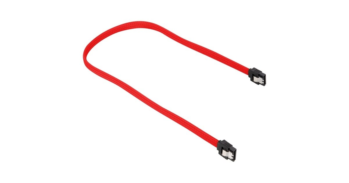 SharkoonSata III sleeve kabel  (Rood, 0,45 meter)