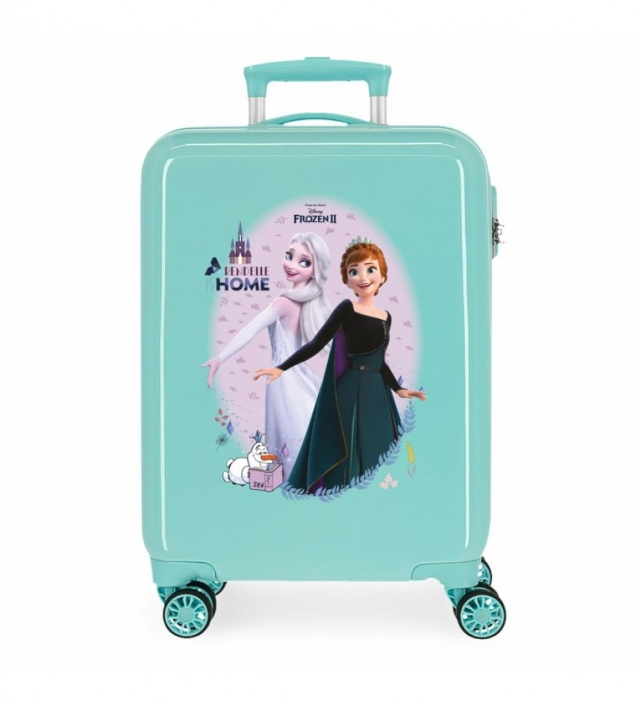 Mala de cabine rígida Joumma Bags Frozen Arandelle, turquesa - 38x55x20cm -