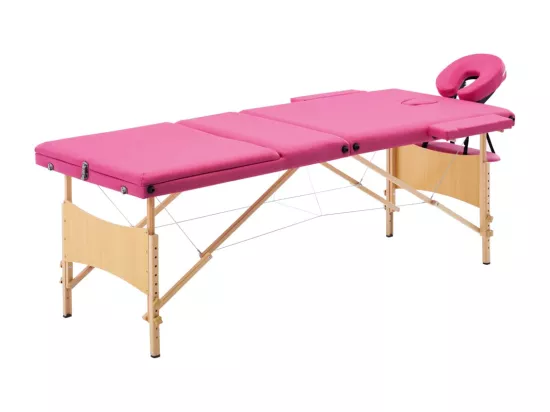 Table de massage pliable bois marron 191 x 70 x 59 cm 02_0001838