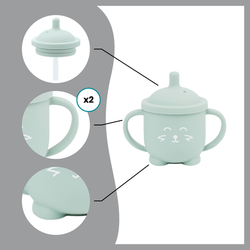 Tasse à paille en silicone ISY CUP - BABYMOOV