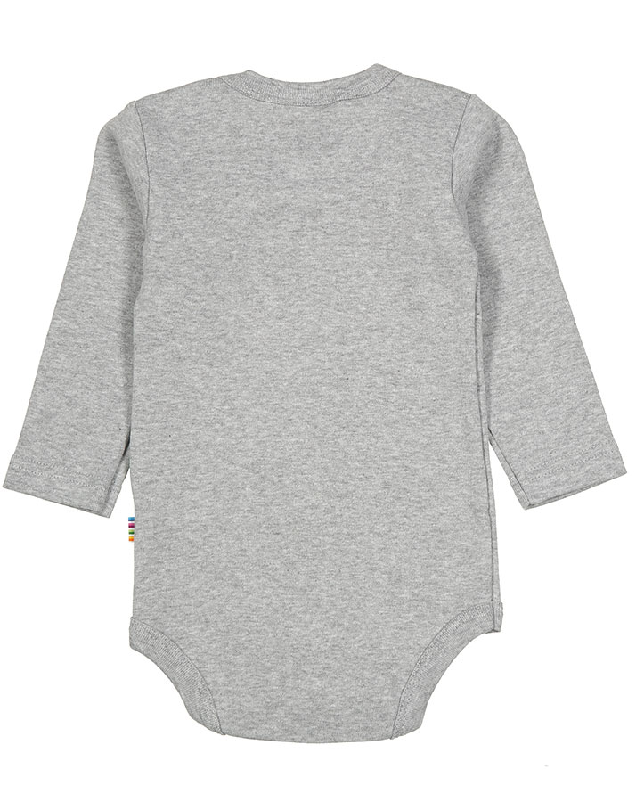 Langarm-Body BASIC in grau meliert