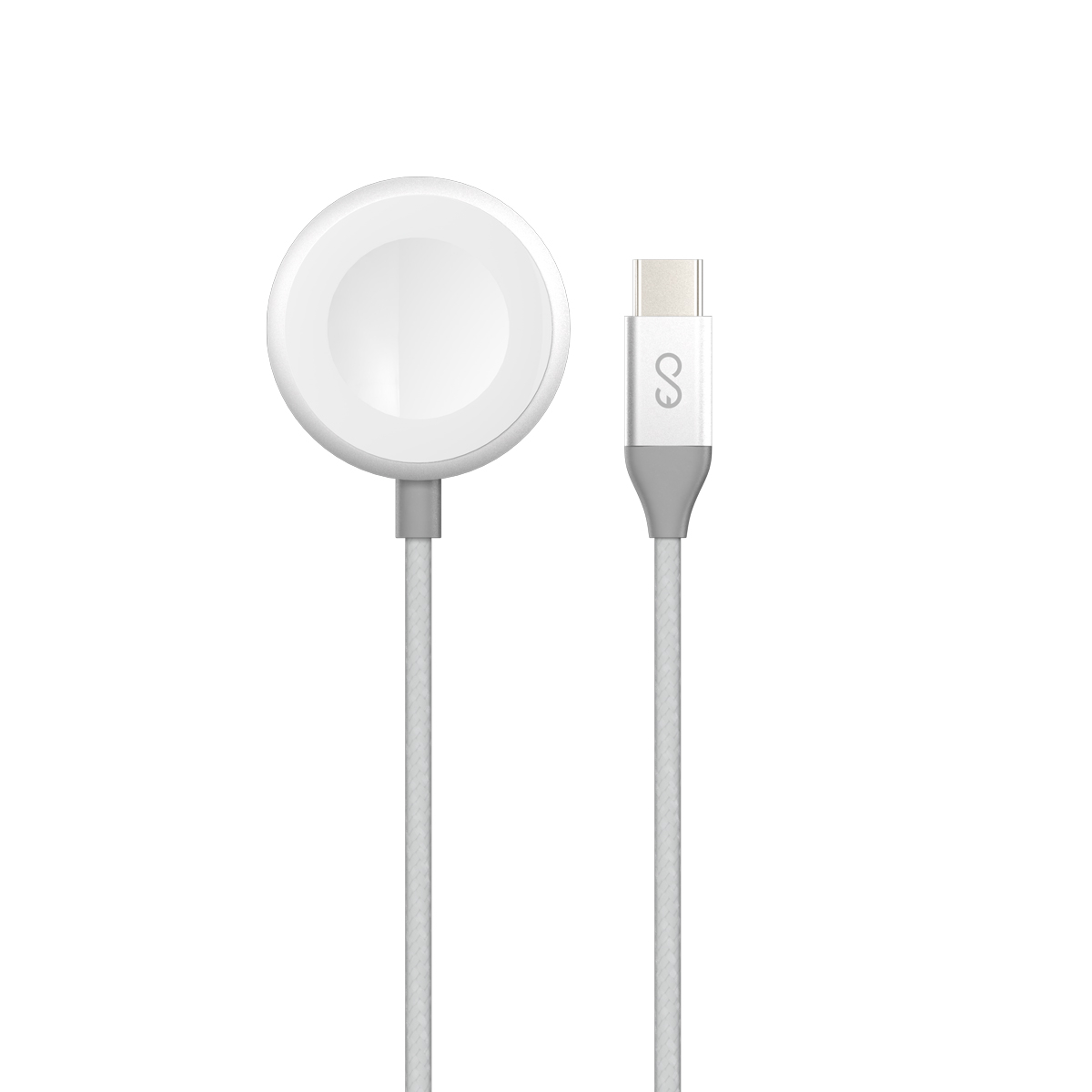 (1.2m) Apple Watch USB C Nylon Ladekabel Magnetischer Qi Charger (9915102100017) - Weiss