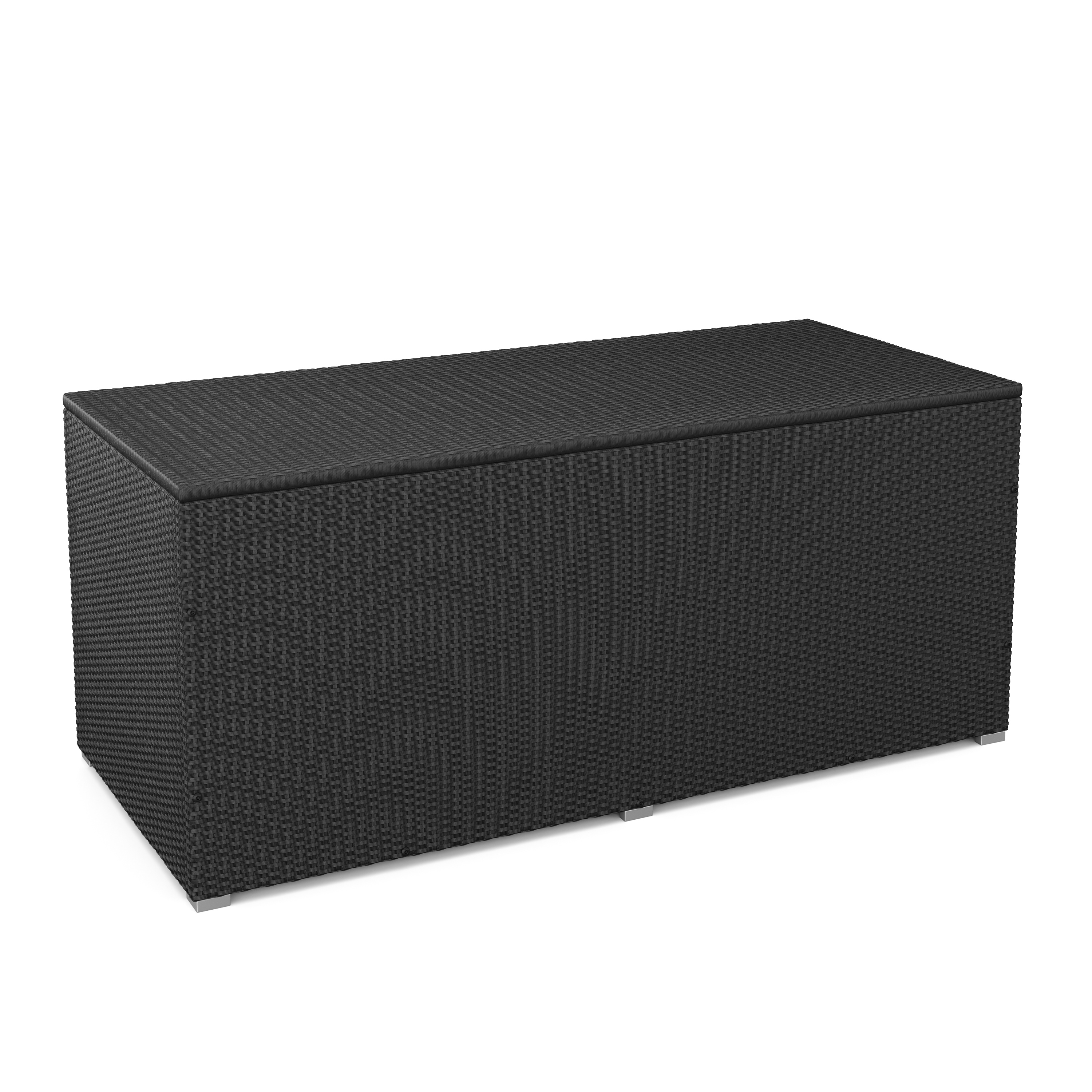Rattan Kissenbox SINA 190 x 85 x 85 cm schwarz