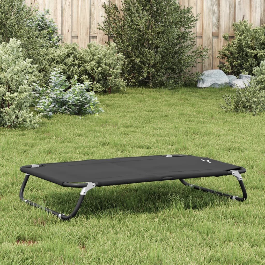 Cama dobrável para cães vidaXL em tecido Oxford e aço cinza antracite