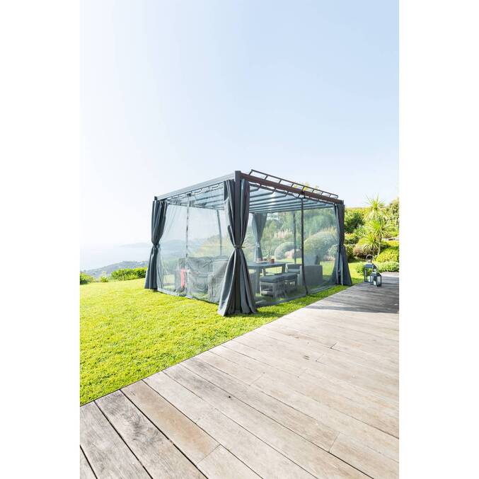Moustiquaire pour pergola BELIZE Ardoise