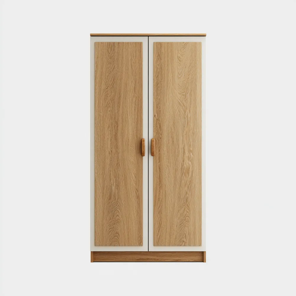Kleiderschrank Holzoptik 180x80x50 cm – Eiche – Modernes Design