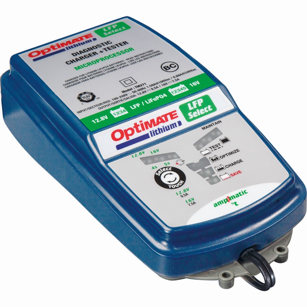 TecMate - Chargeur-Testeur de batterie Optimate 4s 9,5A TM 270