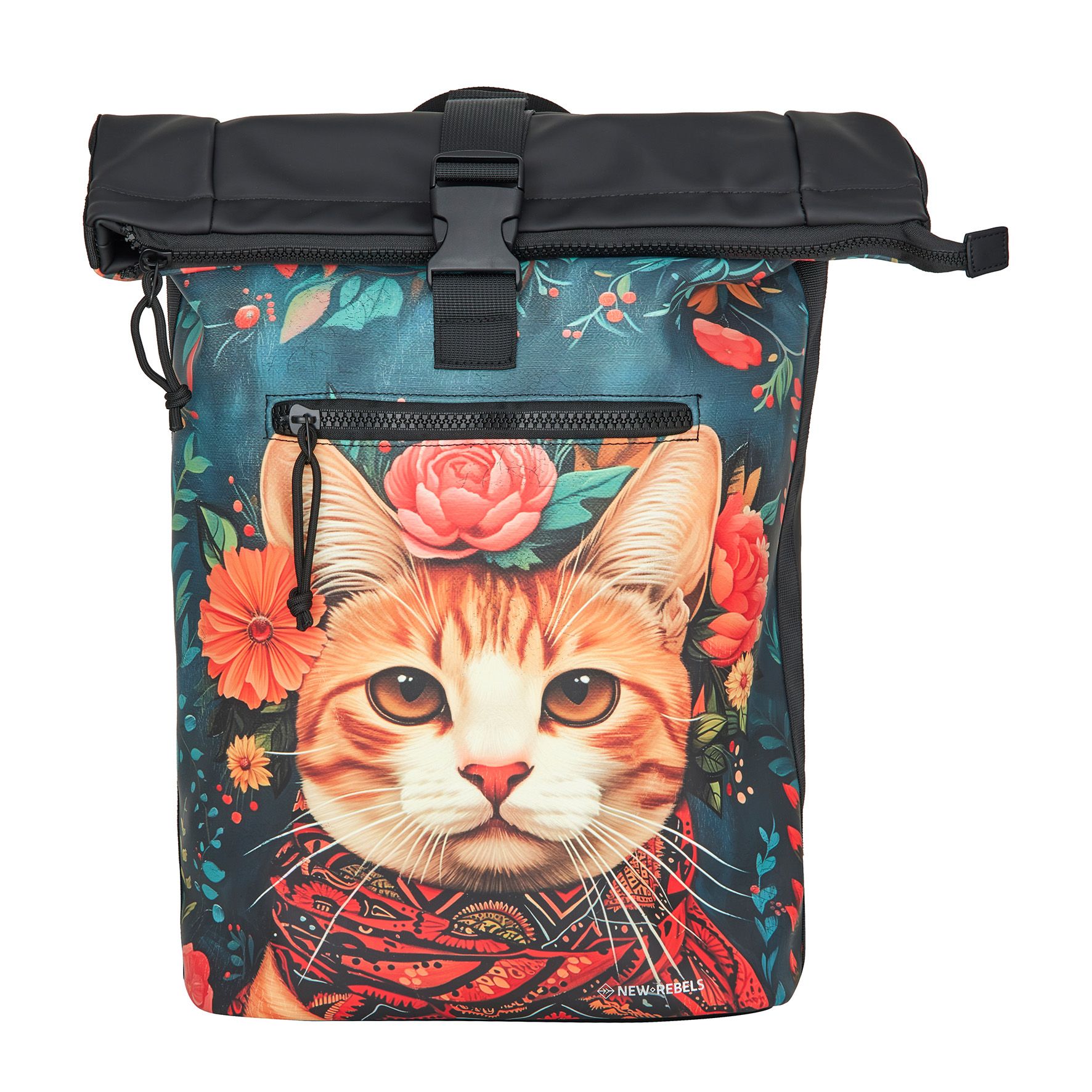 New Rebels Mart Art New York Rolltop Backpack Catface