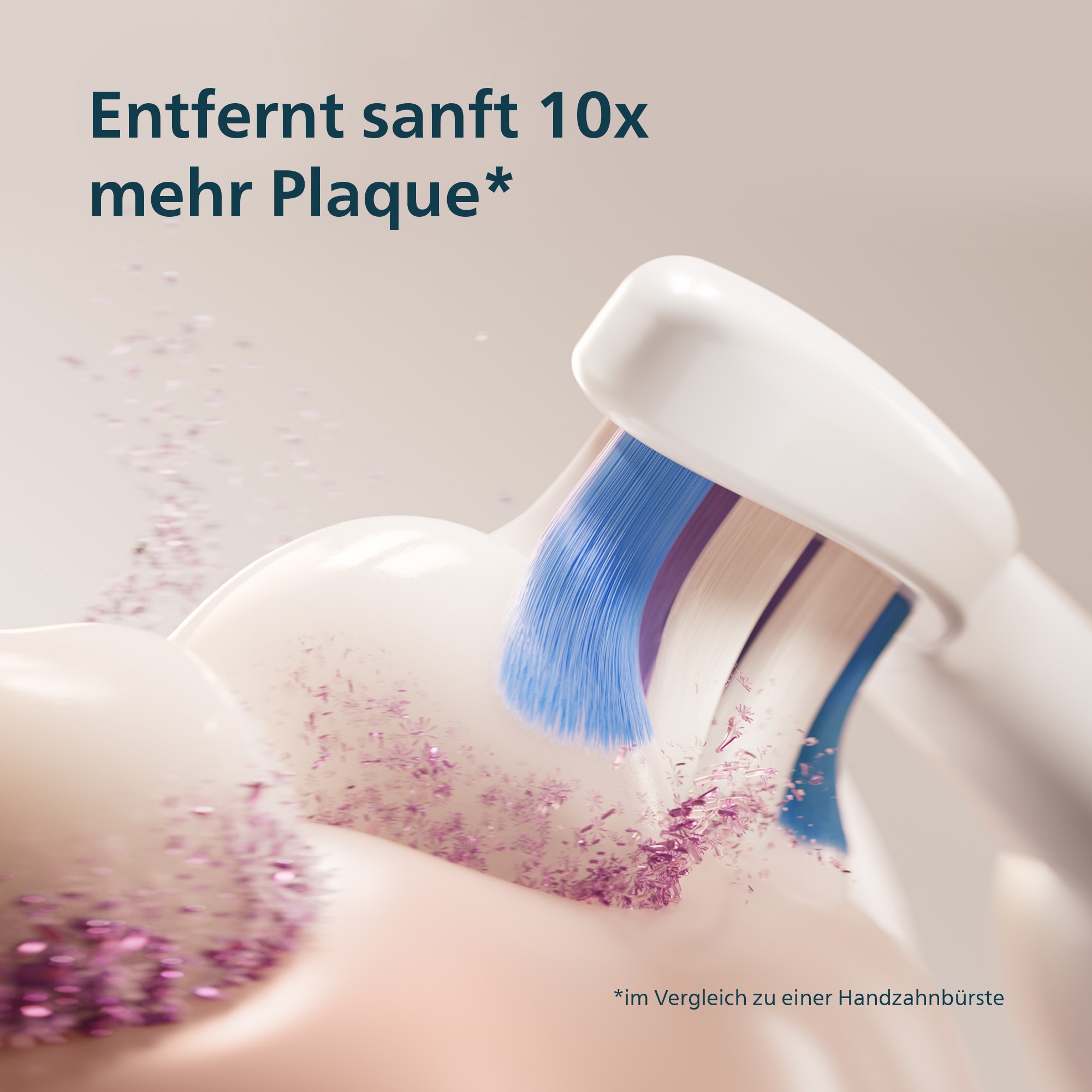 Philips Sonicare Elektrische Zahnbürste »Series 6500 HX7410/02« 2 Stk. Aufsteckbürsten mit Andruckkontrolle, 3 Intensitätsstufen, inkl. Ladegerät, Reiseetui