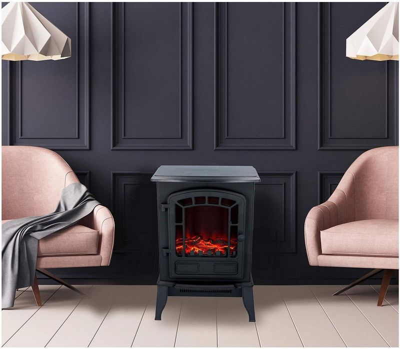 Classic Fire Sfeerhaard Elektrisch Torino - LED Vlammen - 2000W - Zwart