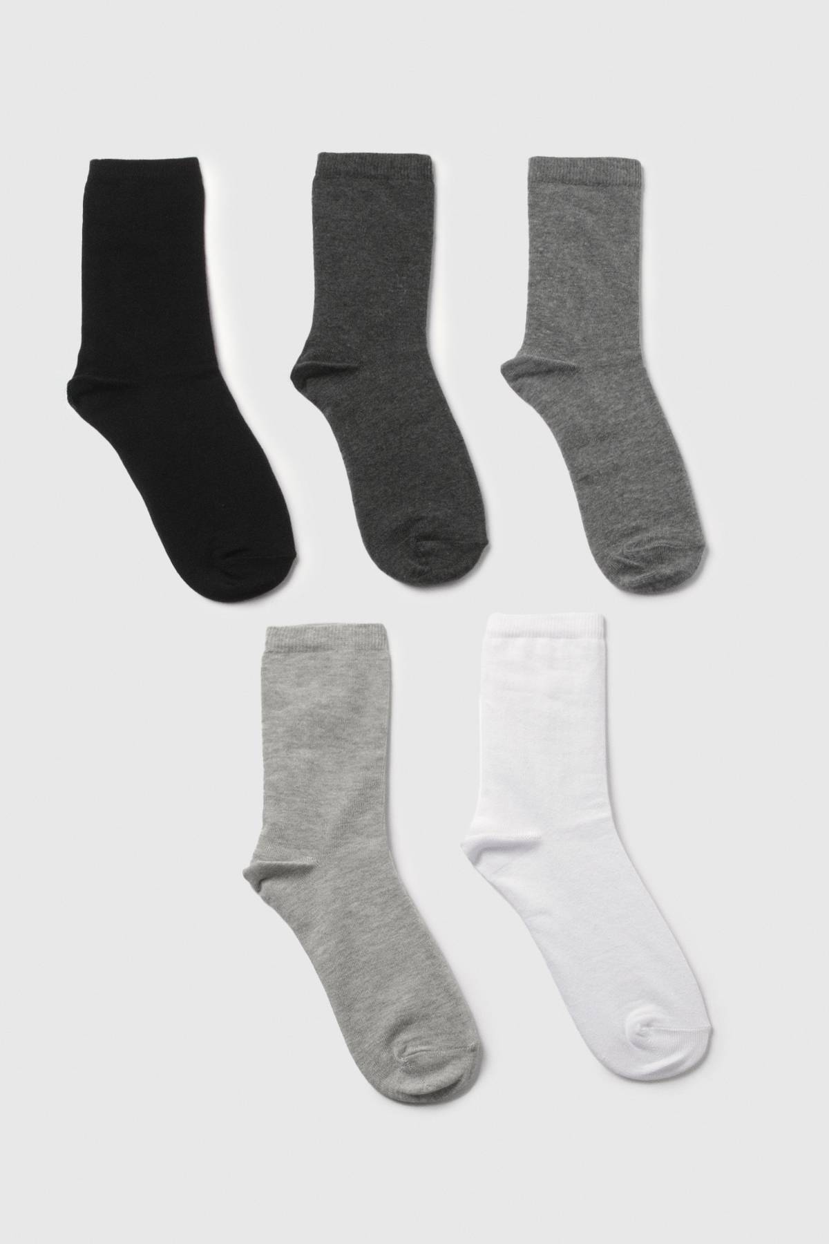 boohoo Chaussettes de sport monochromes Lot de 5