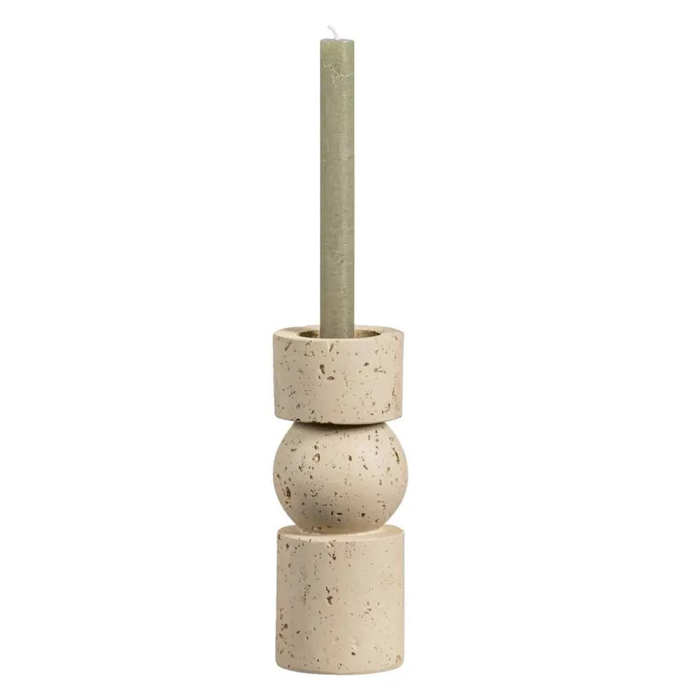 Kandelaar Raven - beige - 20xØ8 cm