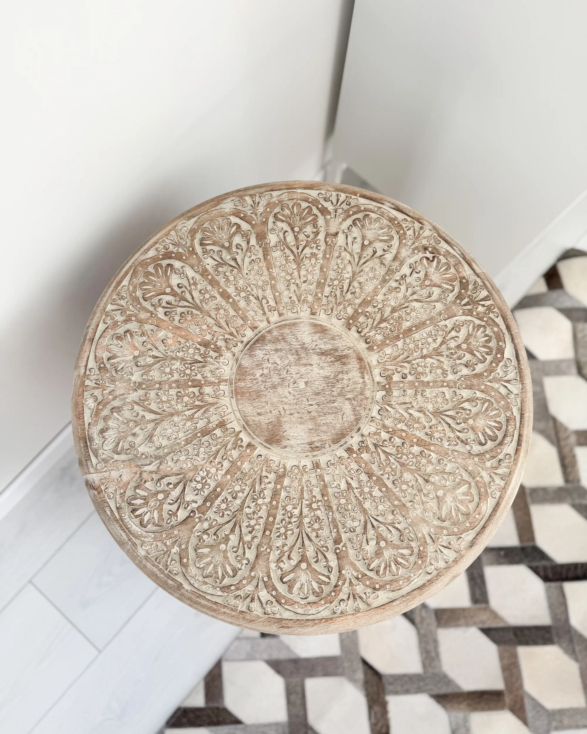 Bijzettafel SANTRA Mangohout Lichtbruin