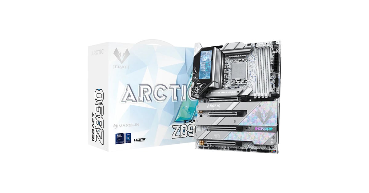 MAXSUNMS-iCraft Z890 ARCTIC socket 1851 moederbord  (Wit, RAID, 2.5 Gb-LAN, WLAN, BT, Sound, ATX)