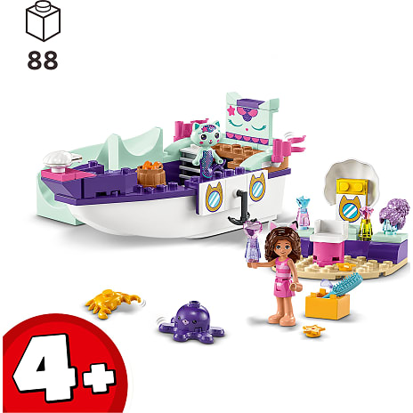 LEGO® Gabbys Dukkehus Gabby og Havkats skib og skønhedssalon 10786