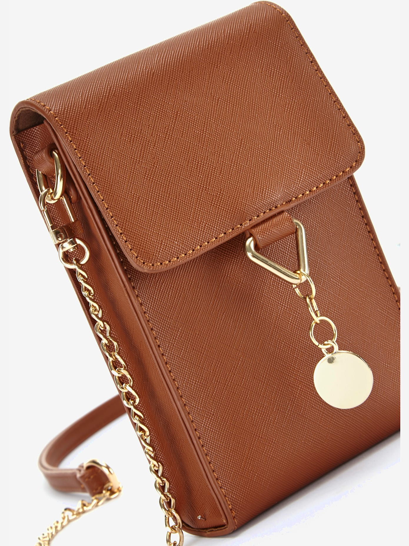 Pochette pour téléphone avec détails chaînes sur la bandoulière