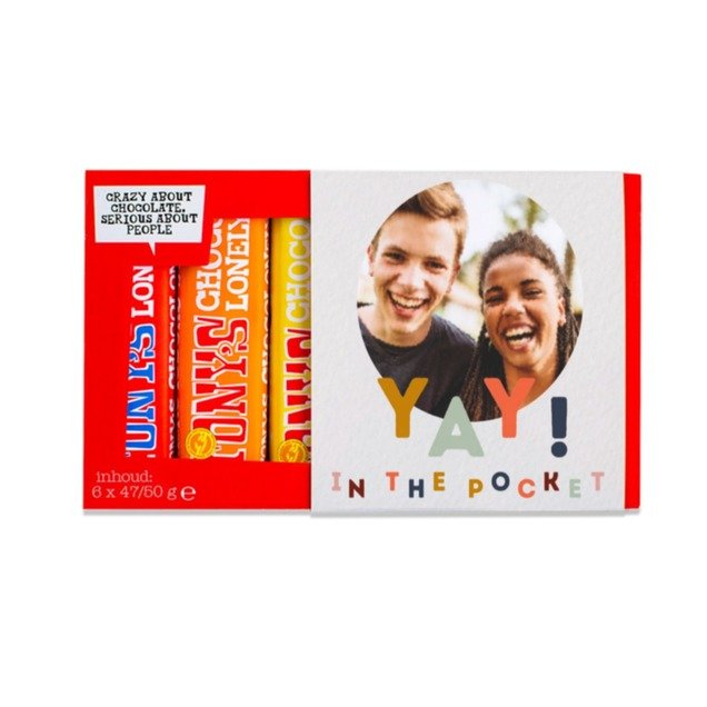 Tony’s Chocolonely | Proeverijtje | Yay in the pocket met eigen foto | 300g
