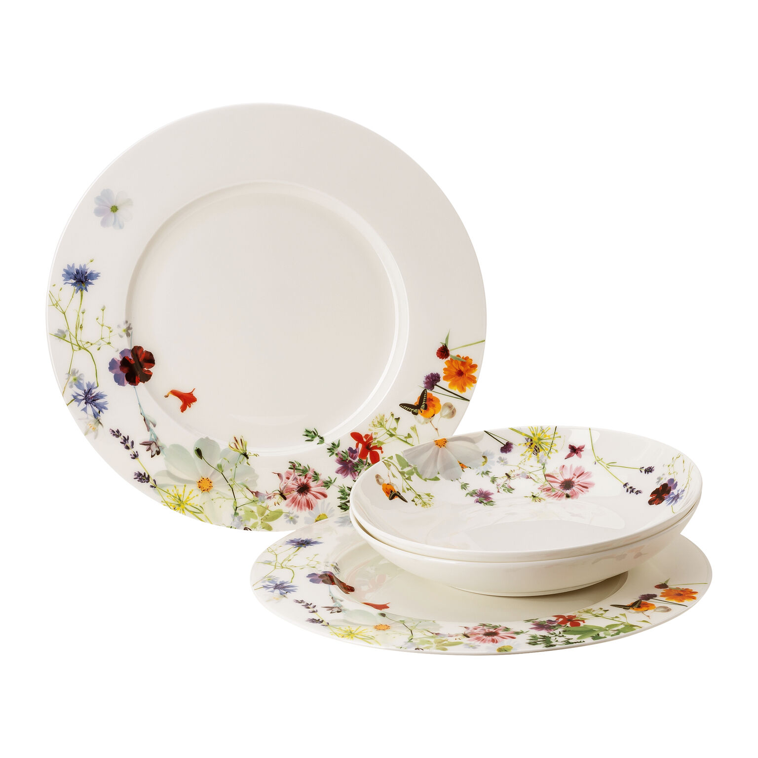 Brillance Bone China Grand Air Set 4-tlg. mit Fahnen- und Couptellern