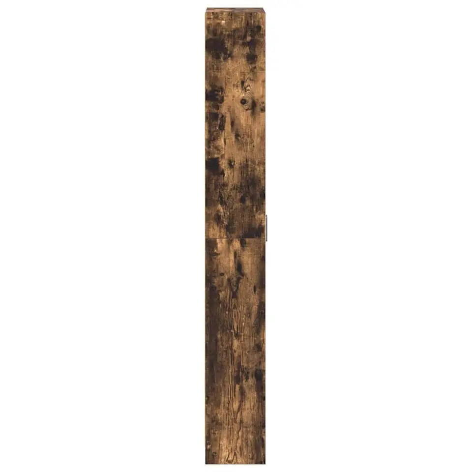 vidaXL - 2-deurs Kledingkast met planken - Hout - Gerookt eiken - 55x25x189 cm
