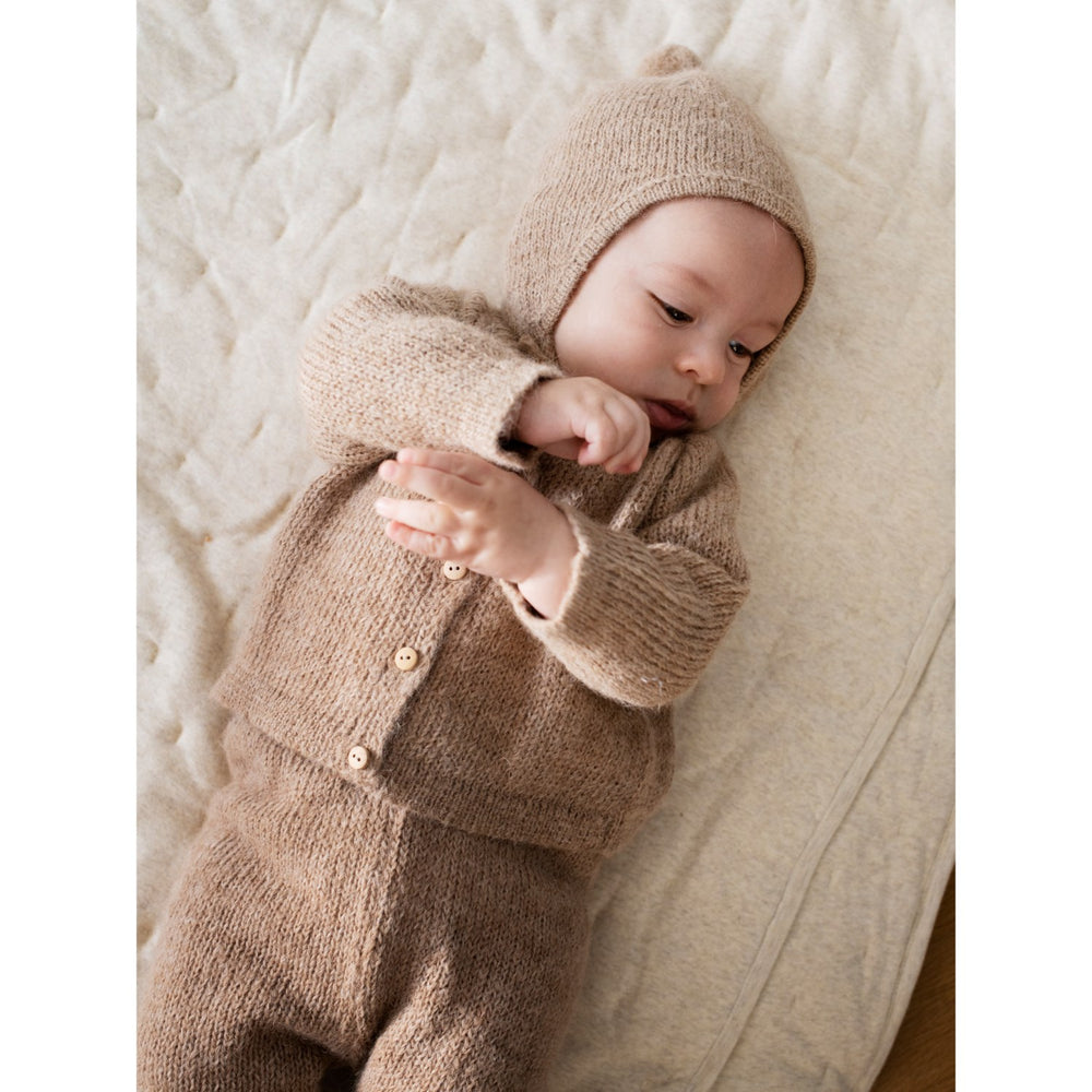 Køb Serendipity Beige Baby Alpaca Suri Cardigan