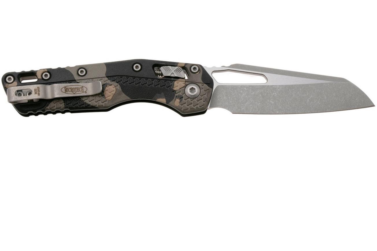 Microtech MSI Standard Issue 210T-10APPMTC, Apocalyptic Stonewashed M390MK, Tactical Camo Tri-Grip Polymer zakmes