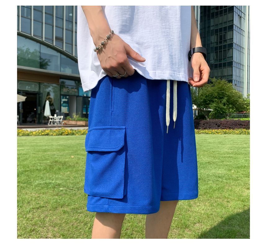 Omozando - Losse cargoshorts met effen pasvorm