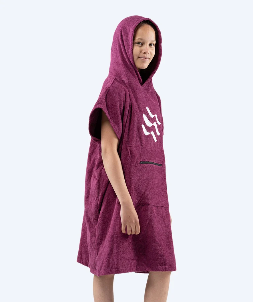 Watery badeponcho til junior - Bomuld - Lilla