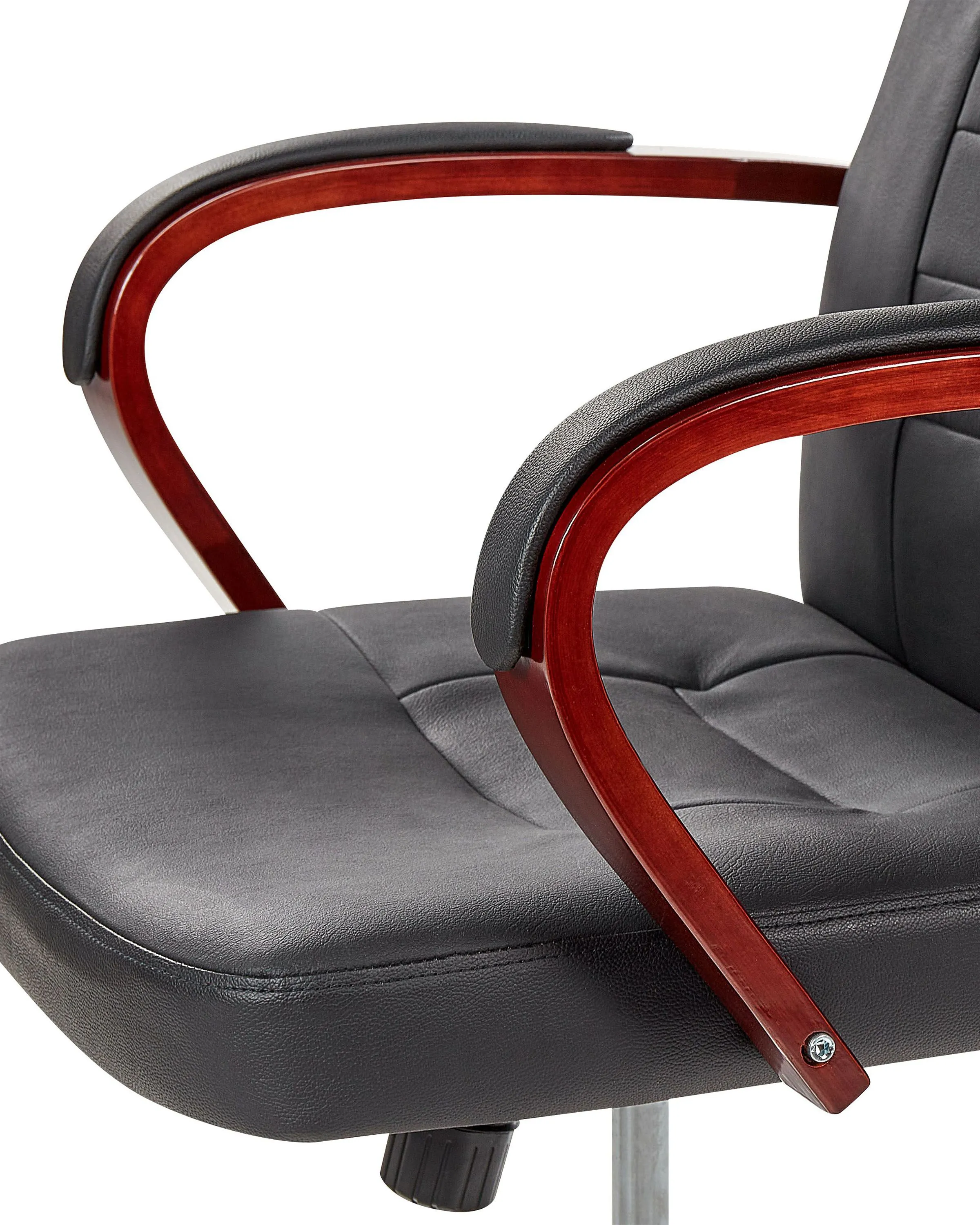 Massagestoel DIAMOND met verwarming Leer Zwart
