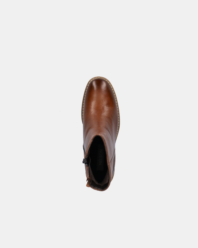 Nelson Rits- & gesloten boots  - cognac