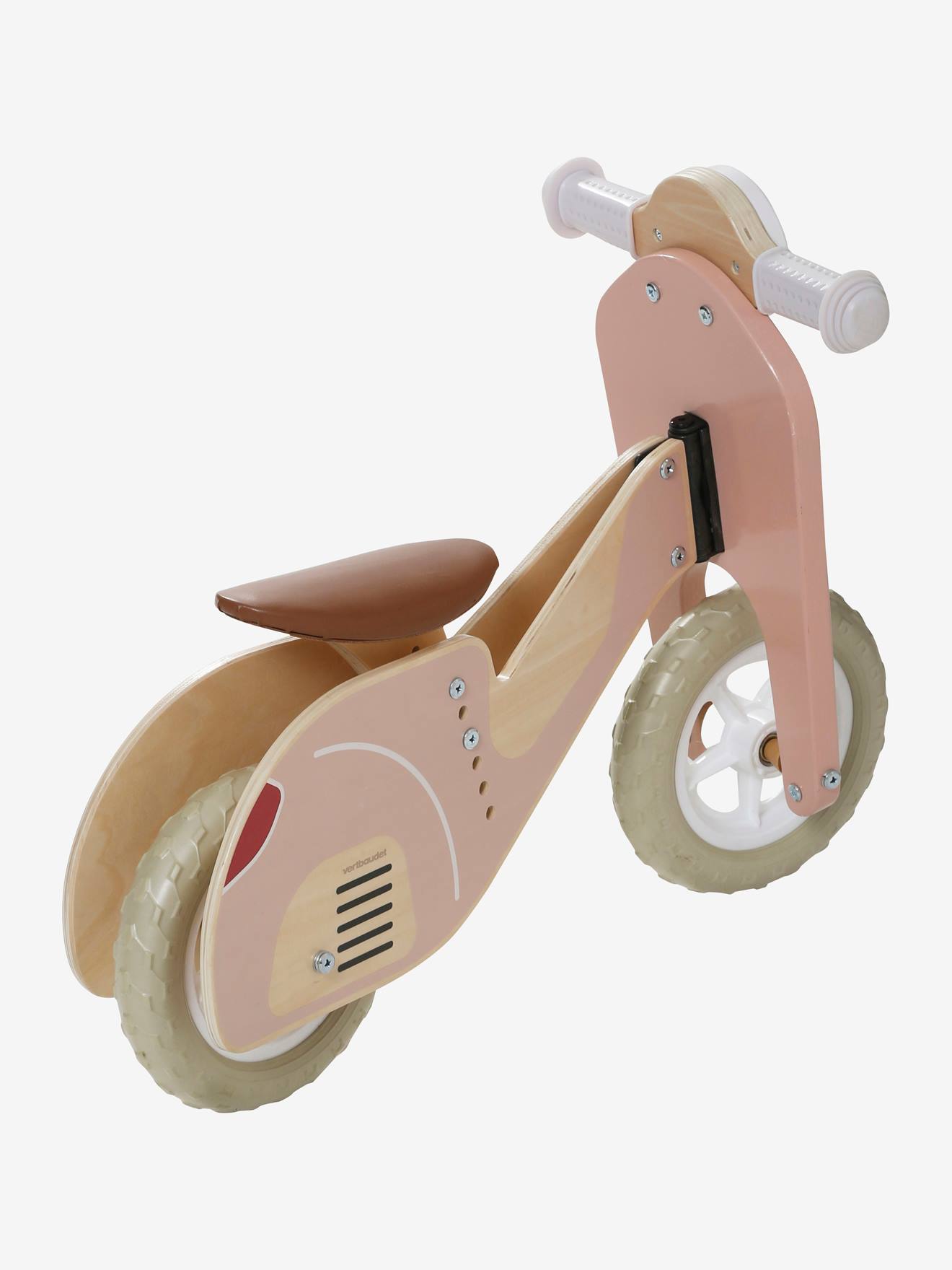 Scooter draisine de madeira FSC® lisa verde-médio com motivos