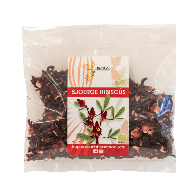 Tropical Caribbean Sjoeroe Hibiscus Kruidenthee 50g