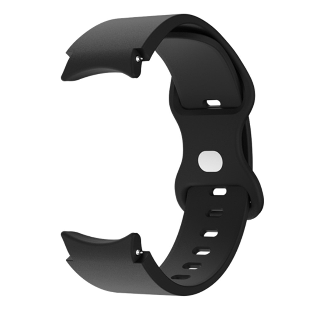 Samsung Galaxy Watch 7 (44mm) Silikon Armband mit Knopf Verschluss (Gelenkumfang: 180-220mm) - Schwarz