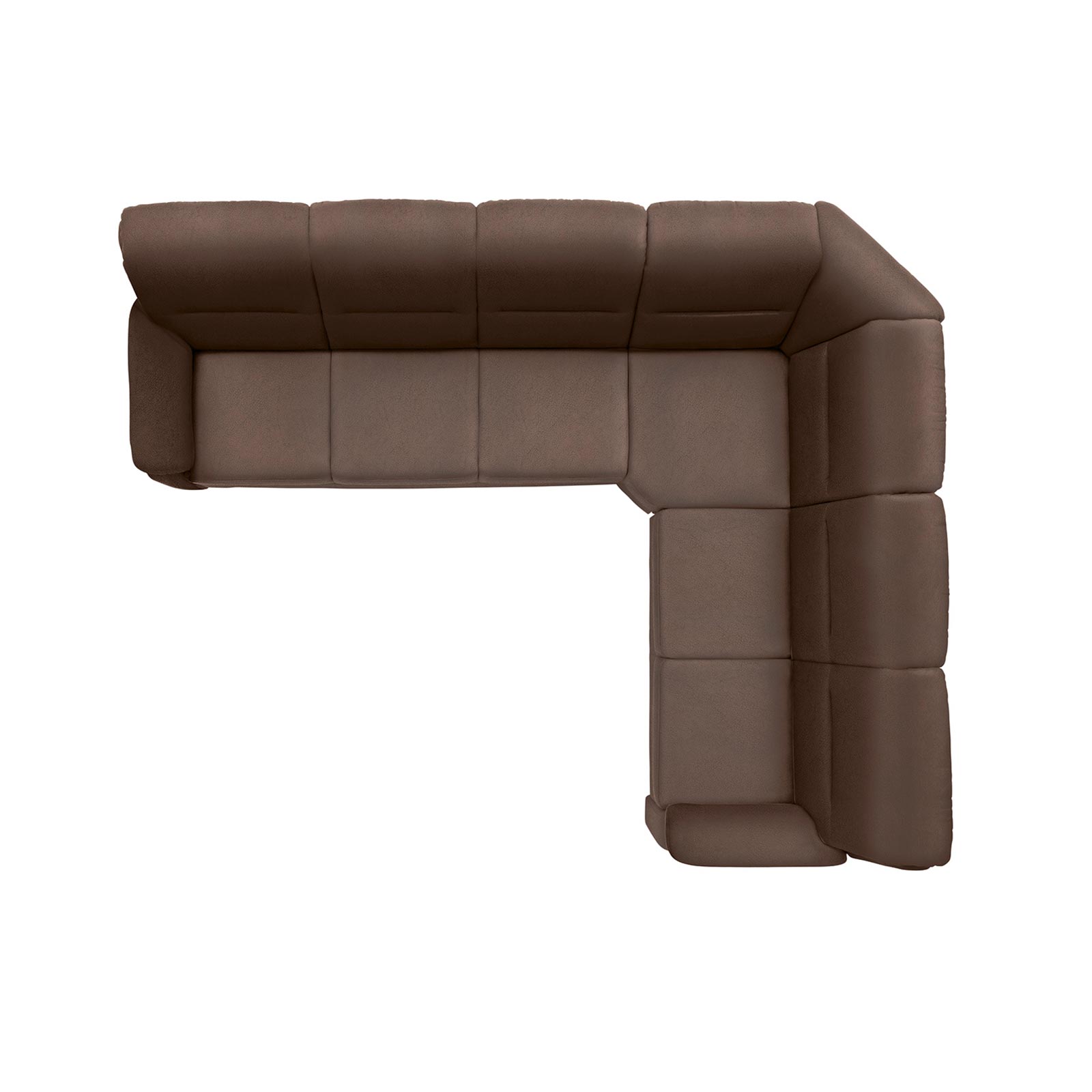 polsterpower Ecksofa - Saddle nougat - Basismodell - rechts