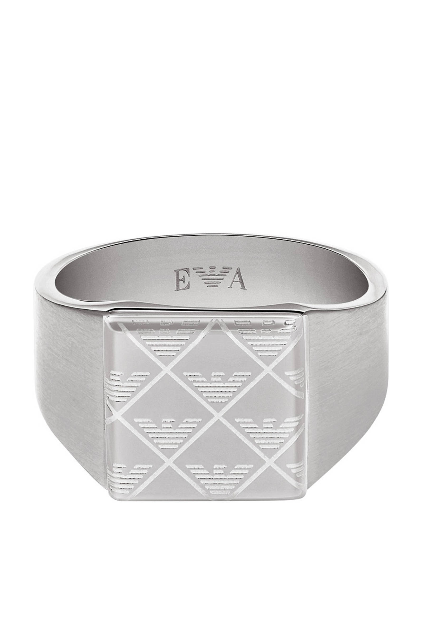 Emporio Armani ring EGS31360409 Eagle Logo zilverkleurig