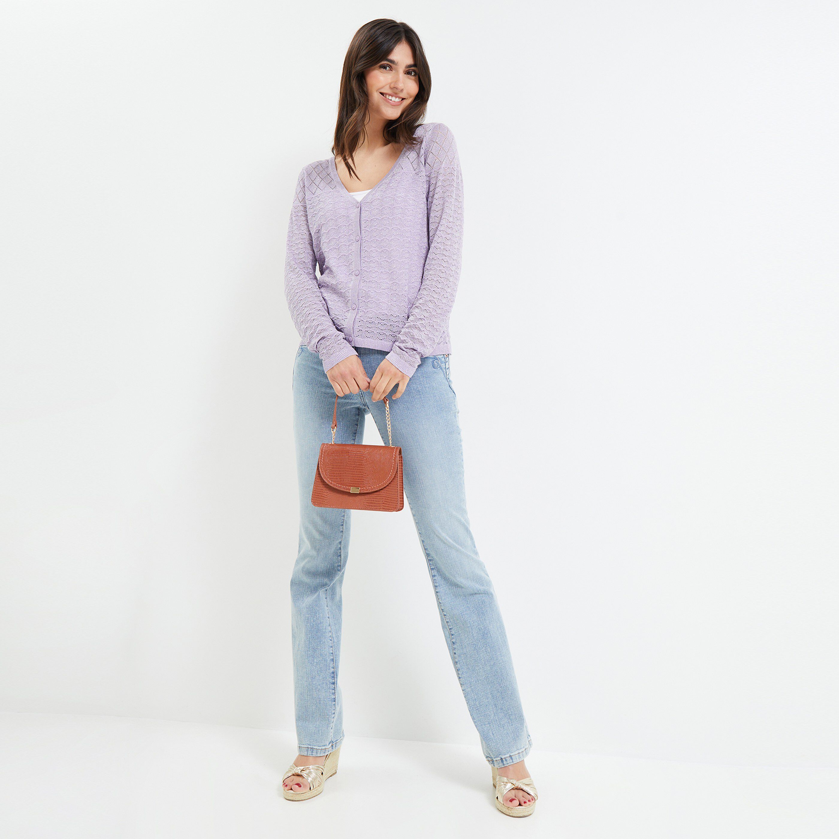 Gilet ajouré femme - VIOLET