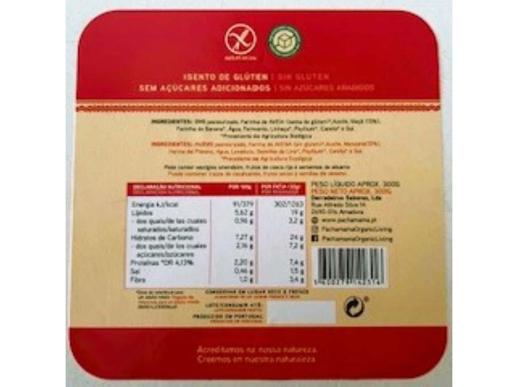 BOLO MAÇÃ CANELA PACHAMAMA 300 GR